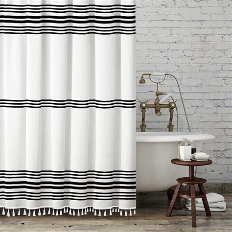 black and white shower curtains amazon|black and white bathroom curtains.